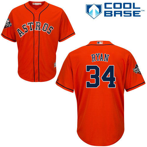 Nolan Ryan #34 Houston Astros 2019 Cool Base World Series Bound Limited Baseball Jersey - Orange