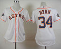 Nolan Ryan #34 Houston Astros Womens 2019 Home World Series Bound Limited Baseball Jersey - White