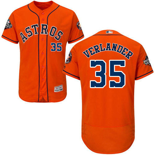 Justin Verlander #35 Houston Astros 2019 Flexbase Authentic World Series Bound Baseball Jersey - Orange