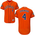 George Springer #4 Houston Astros 2019 Flexbase Authentic World Series Bound Baseball Jersey - Orange