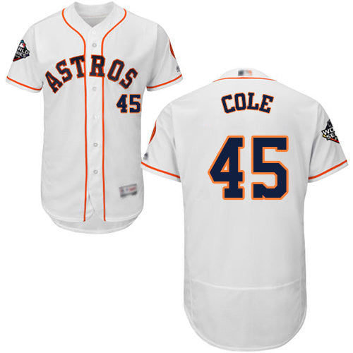 Gerrit Cole #45 Houston Astros 2019 Flexbase Authentic World Series Bound Baseball Jersey - White