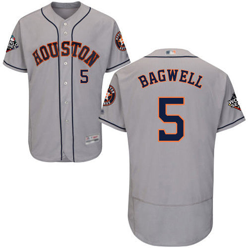 Jeff Bagwell #5 Houston Astros 2019 Flexbase Authentic World Series Bound Baseball Jersey - Grey