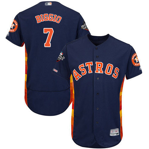 Craig Biggio #7 Houston Astros 2019 Flexbase Authentic World Series Bound Baseball Jersey - Navy Blue