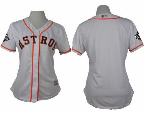 Houston Astros Womens 2019 Blank Home World Series Bound Limited Baseball Jersey - White