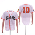 Atlanta Crackers Movie Baseball White #10 Limited Jersey - Black