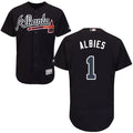 Ozzie Albies #1 Atlanta Braves Flexbase Authentic Baseball Jersey - Navy Blue