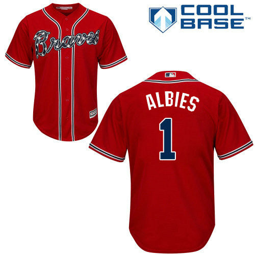 Ozzie Albies #1 Atlanta Braves Limited Cool Base Baseball Jersey - Red