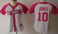 Chipper Jones #10 Atlanta Braves Majestic Womens 2012 Fashion By Athletic Limited Jersey