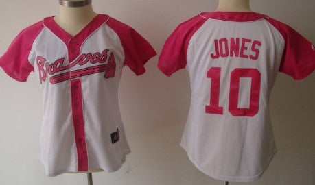 Chipper Jones #10 Atlanta Braves Majestic Womens 2012 Fashion By Athletic Limited Jersey
