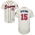 Sean Newcomb #15 Atlanta Braves Mens Authentic Alternate Flex Base Baseball Jersey - Cream