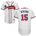 Sean Newcomb #15 Atlanta Braves Mens Authentic Home Flex Base Baseball Jersey - White