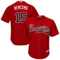Sean Newcomb #15 Atlanta Braves Mens Limited Alternate Cool Base Baseball Jersey - Red