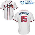 Sean Newcomb #15 Atlanta Braves Mens Limited Home Cool Base Baseball Jersey - White