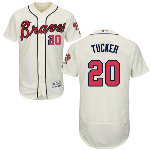 Preston Tucker #20 Atlanta Braves Flexbase Authentic Baseball Jersey - Cream