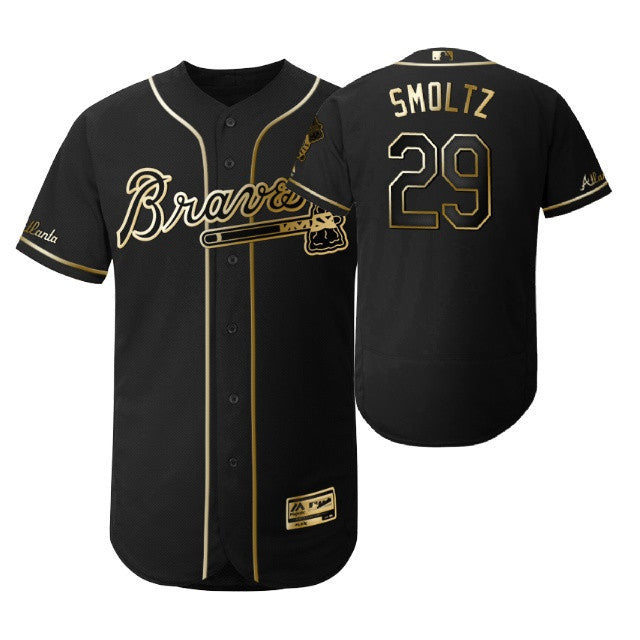 John Smoltz #29 Atlanta Braves 2019 Brandedition Black Gift Braves Fans Limited Jersey - Golden