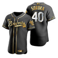 Mike Soroka #40 Atlanta Braves Brandedition Black Gift Braves Fans Limited Jersey - Golden