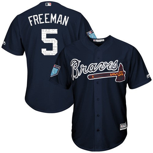 Freddie Freeman #5 Atlanta Braves 2018 Spring Training Limited Cool Base Jersey - Navy Blue