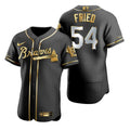 Max Fried #54 Atlanta Braves Brandedition Black Gift Braves Fans Limited Jersey - Golden