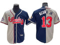 Ronald Acuna Jr. #13 Atlanta Braves Split Limited Jersey - Gray Navy