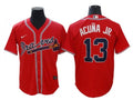 Ronald Acuna Jr. #13 Atlanta Braves Alternate Limited Cool Base Jersey - Red