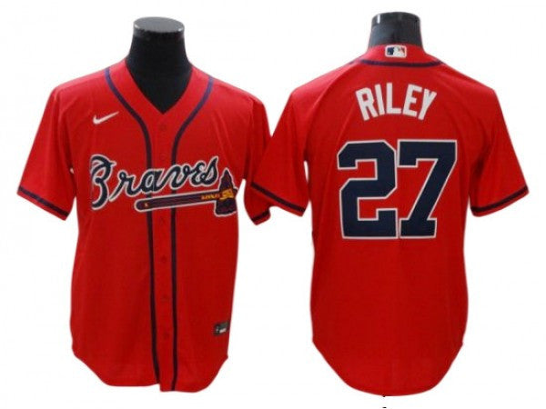 Austin Riley #27 Atlanta Braves Alternate Limited Cool Base Jersey - Red