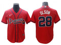 Matt Olson #28 Atlanta Braves Alternate Limited Cool Base Jersey - Red