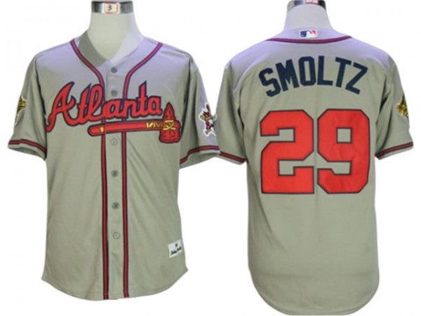 John Smoltz #29 Atlanta Braves 1995 Limited Throwback Jersey - Gray