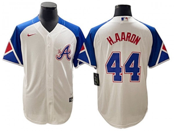 Hank Aaron #44 Atlanta Braves City Connect Limited Jersey - White