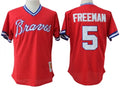 Freddie Freeman #5 Atlanta Braves Cooperstown Mesh Batting Practice J Limited Jersey