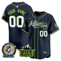 Hank Aaron #44 Atlanta Braves Atliens Patch Vapor Premier Limited Custom Jersey