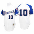 Chipper Jones #10 Atlanta Braves 1974 Throwback Pullover Limited Jersey - White