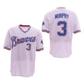 Dale Murphy #3 Atlanta Braves Throwback Pullover Limited Jersey - White