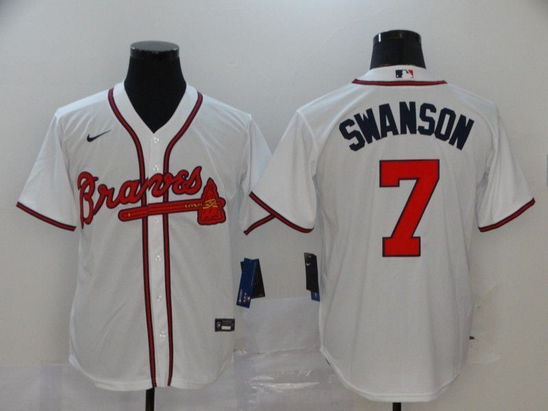 Dansby Swanson #7 Atlanta Braves 2020 Limited Jersey - White