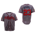 David Justice Atlanta Braves 1995 Limited Throwback Jersey - Gray