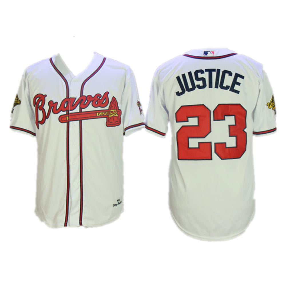 David Justice Atlanta Braves 1995 Limited Throwback Jersey - White