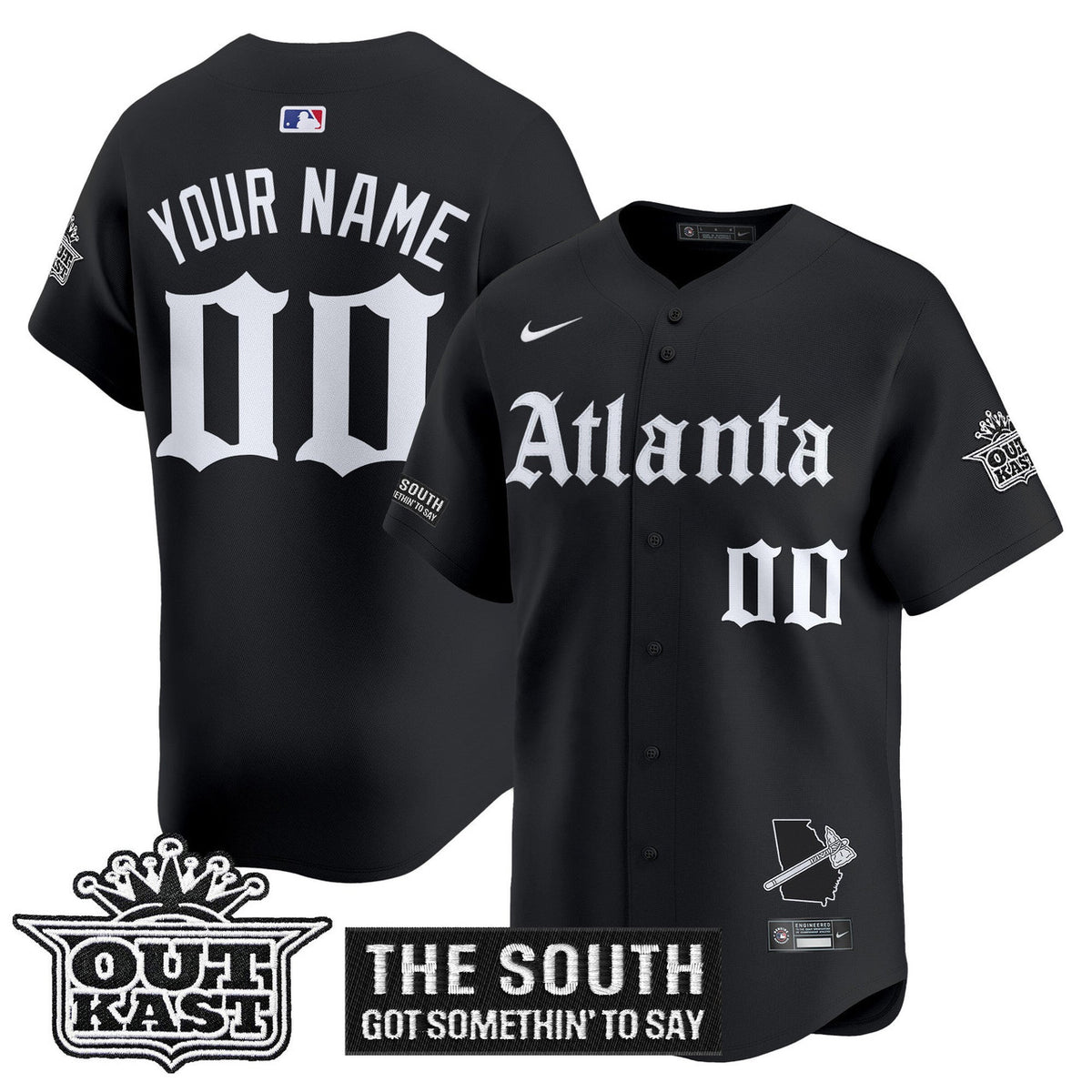 Atlanta Braves 'Gothic South X Outkast Edition' Vapor Premier Limited Custom Jer Jersey
