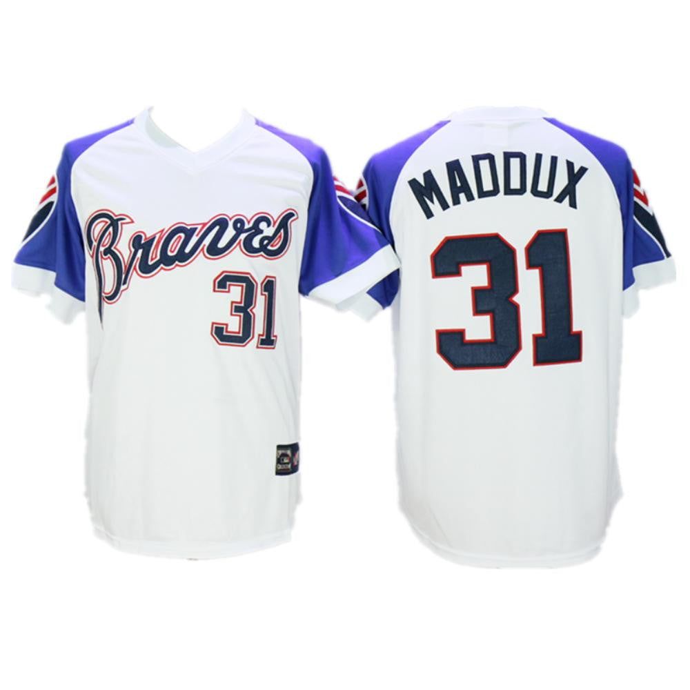 Greg Maddux #31 Atlanta Braves 1973 Throwback Pullover Limited Jersey - White