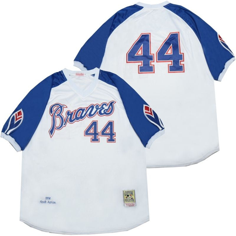 Hank Aaron #44 Atlanta Braves 2020 Blue Limited Jersey - White