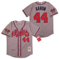 Hank Aaron #44 Atlanta Braves 1974 Limited Throwback Jersey - Gray