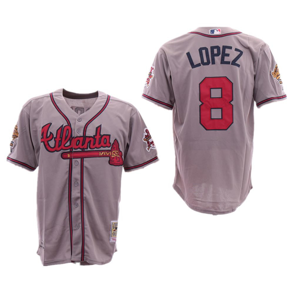 Javier Lopez Atlanta Braves 1995 Limited Throwback Jersey - Gray