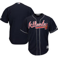 Atlanta Braves Majestic Tall Big Alternate Limited Cool Base Team Jersey - Navy