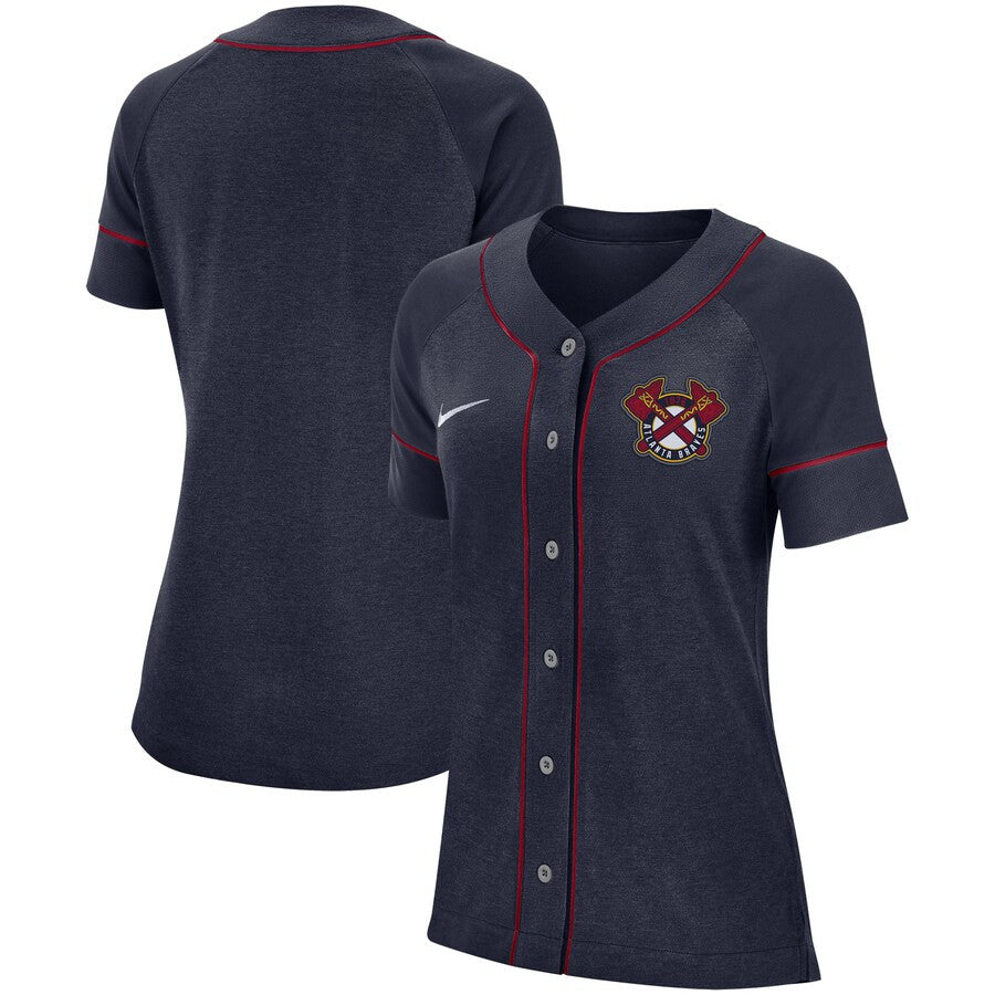 Atlanta Braves Nike Womens Classic Limited Baseball Jersey - Navy