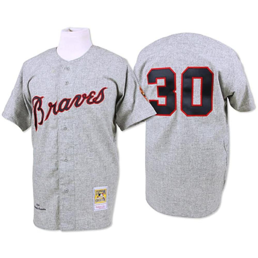 Orlando Cepeda #30 Atlanta Braves 1969 Limited Throwback Jersey - Gray