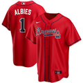 Ozzie Albies #1 Atlanta Braves 2020 Limited Jersey - Red