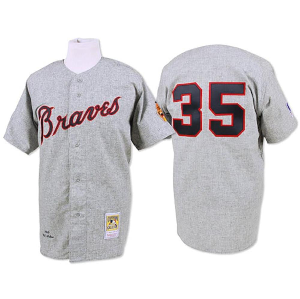 Phil Niekro #35 Atlanta Braves 1969 Limited Throwback Jersey - Gray