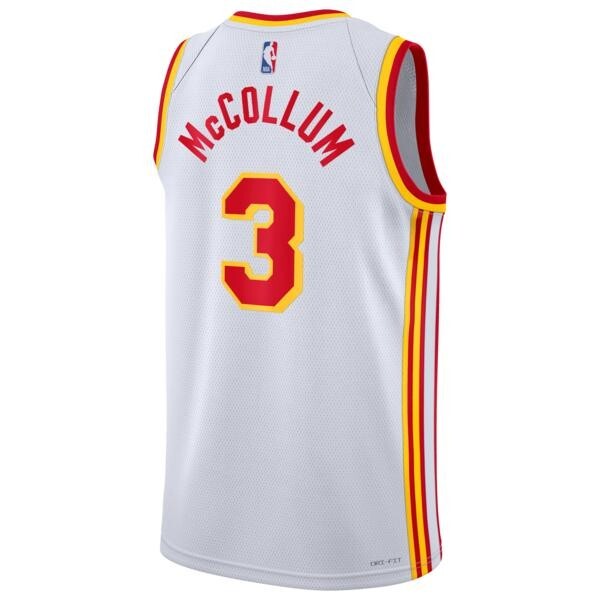 Atlanta Hawks Nike Association Edition Swingman Jersey - White - CJ McCollum - Unisex