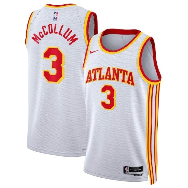 Atlanta Hawks Nike Association Edition Swingman Jersey - White - CJ McCollum - Unisex