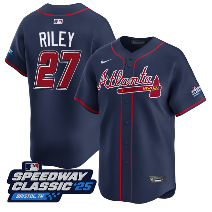 Austin Riley #27 Atlanta Braves Speedway Classic Limited Jersey - Navy