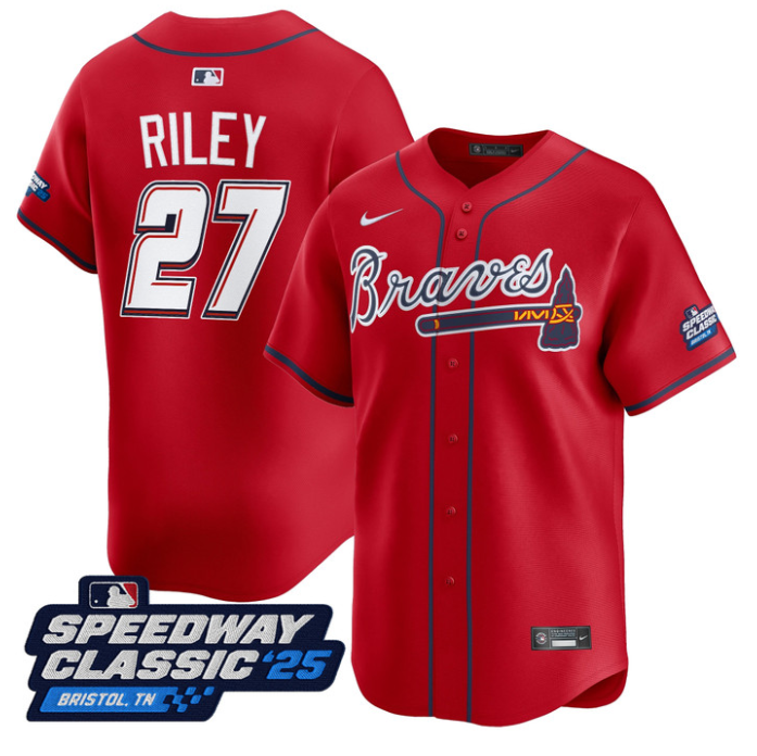 Austin Riley #27 Atlanta Braves Speedway Classic Limited Jersey - Red