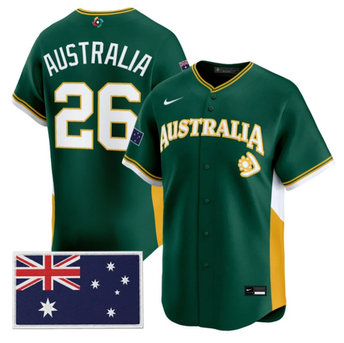 2026 Australia Team Australia World Baseball #26 Limited Jersey